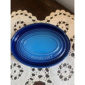 Le Creuset Stoneware Oval Spoon Rest Azure Blue NEW